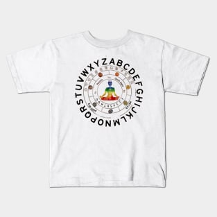 Pendulum Dowsing Board bywhacky Kids T-Shirt